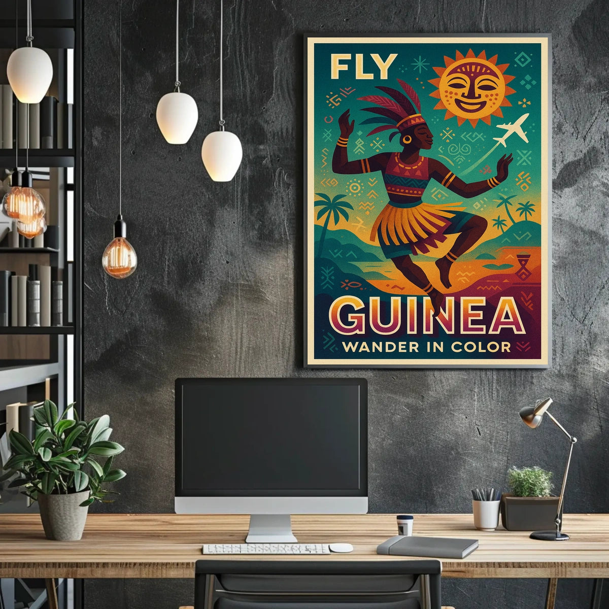 Fly Guinea Wander In Color Poster