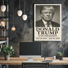 Trump 47th President Scenic Patriotic Decor Poster