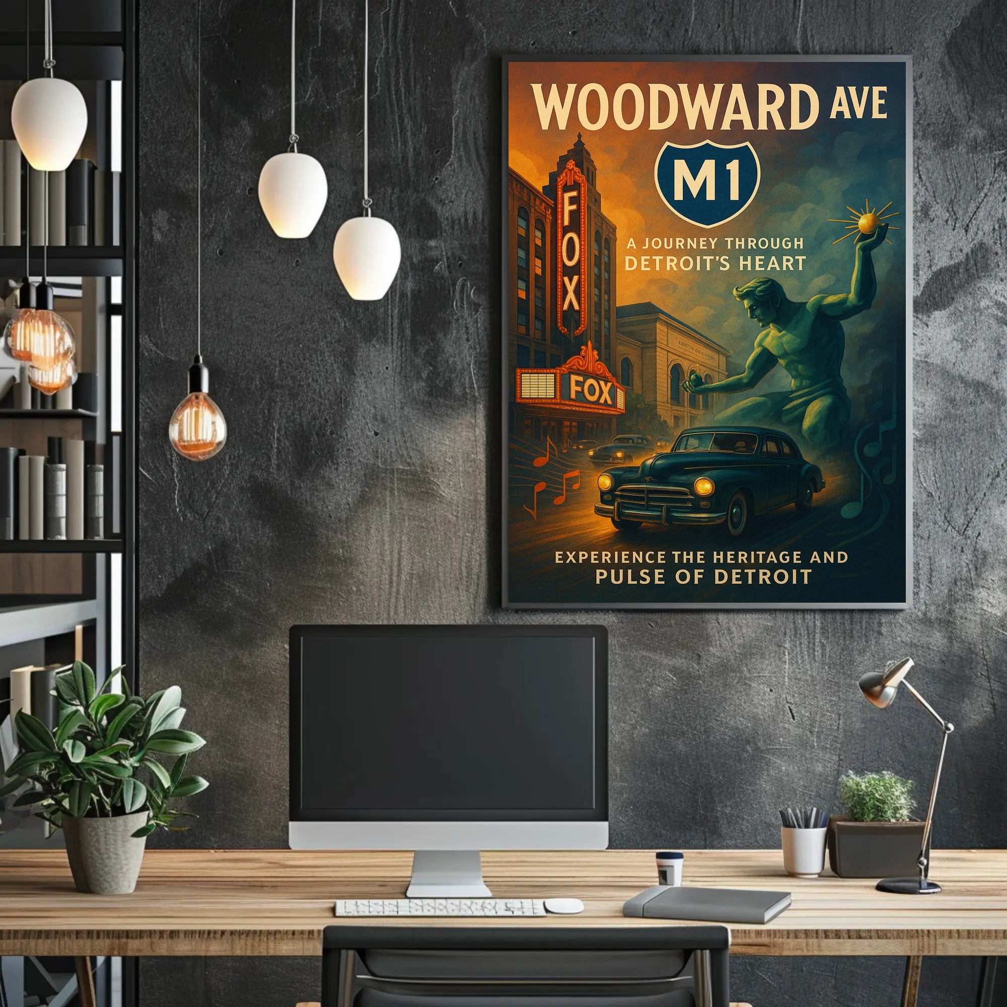 Woodward Avenue A Journey Through Detroits Heart Poster PosterGoat
