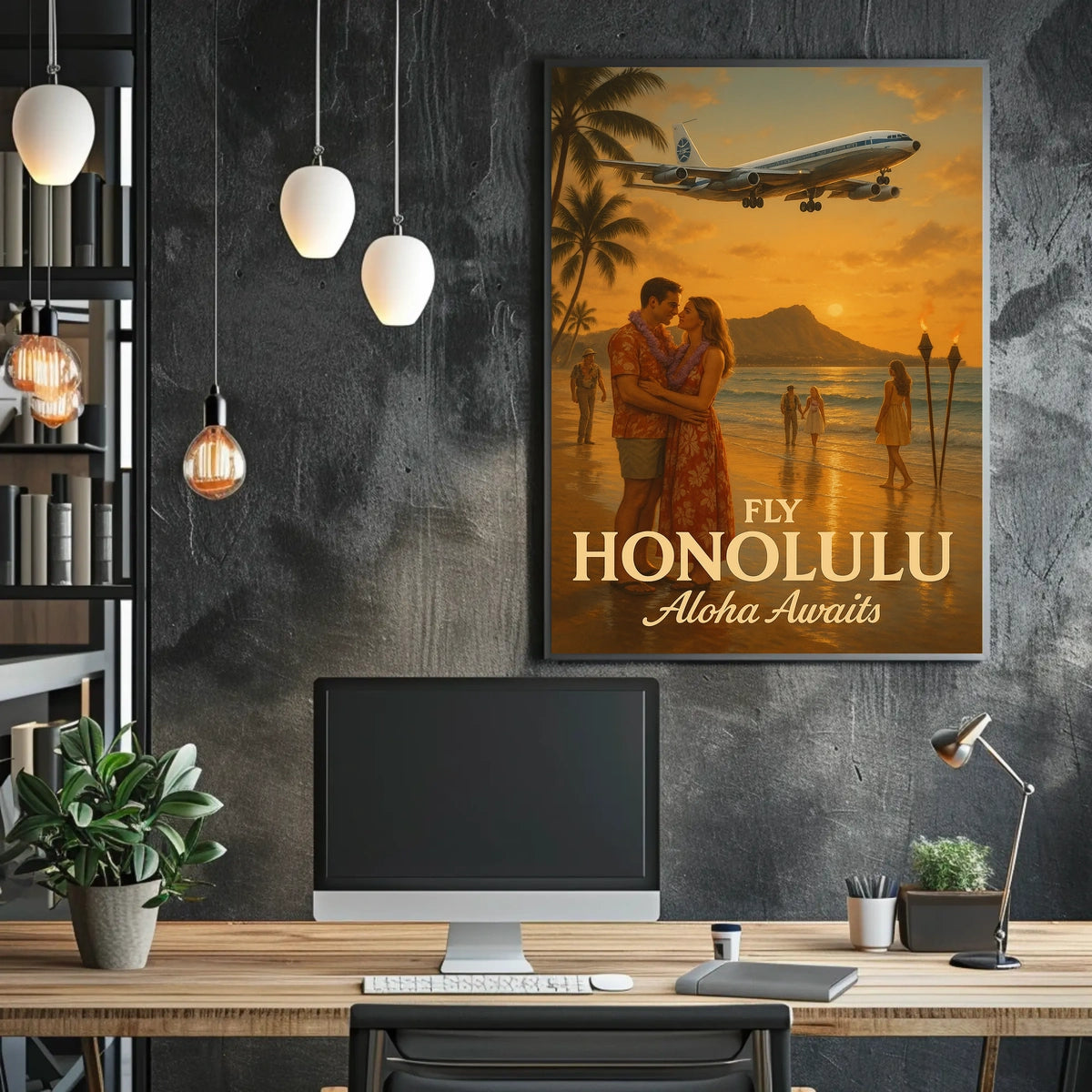 Aloha Awaits in Honolulu Poster