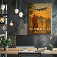 Aloha Awaits in Honolulu Poster