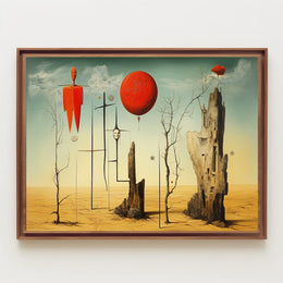 Surreal Desert Landscape Art Poster - Abstract or Artistic Poster