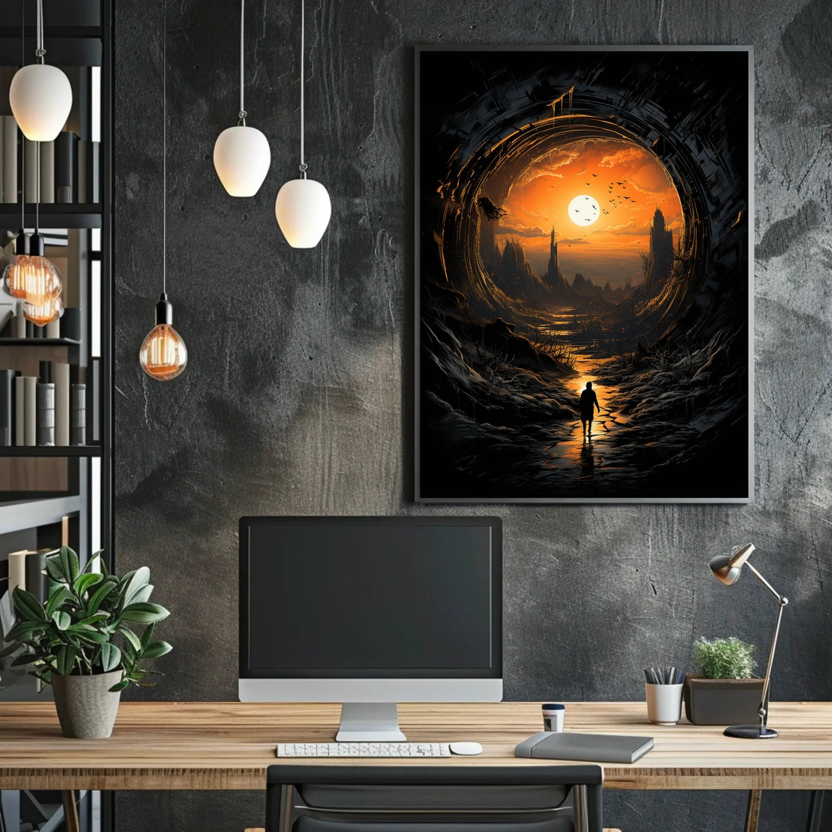 Eerie Journey Surreal Landscape Fantasy or Mythology Poster