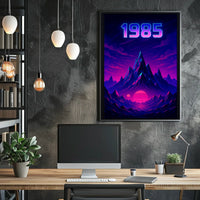 1985 Neon Synthwave Futuristic Sci-Fi Poster
