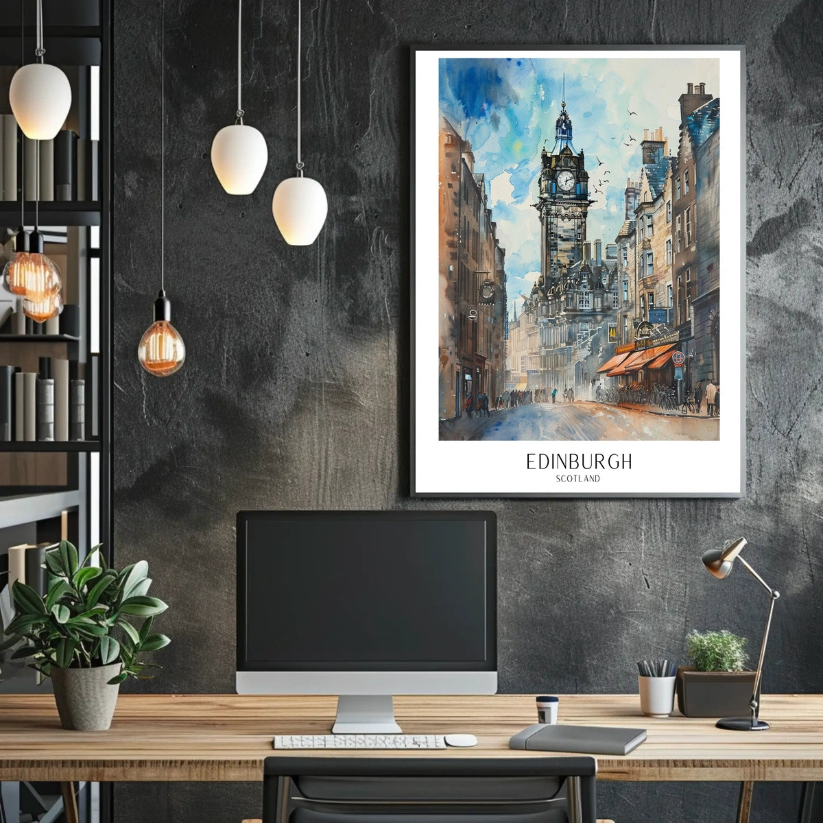 Edinburgh Street Scene Poster