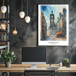 Edinburgh Street Scene Poster