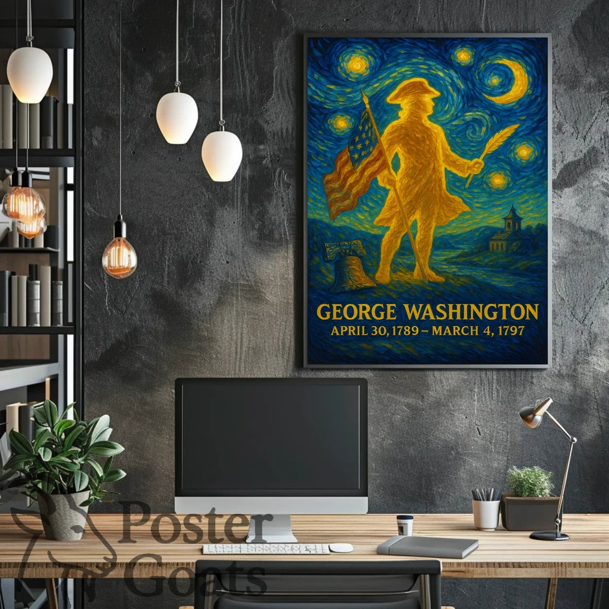 George Washington Starry Tribute Historical or Presidential Poster