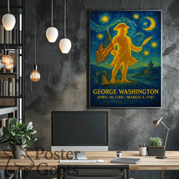 George Washington Starry Tribute Historical or Presidential Poster