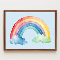 Watercolor Rainbow Delight Poster
