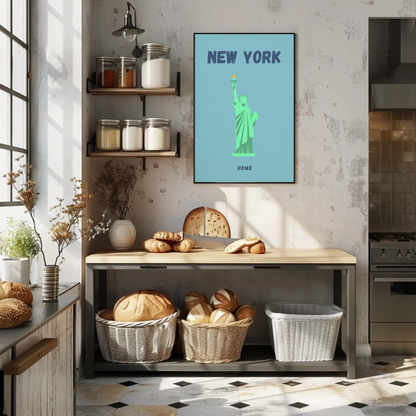 Statue Of Liberty New York Retro Travel Poster