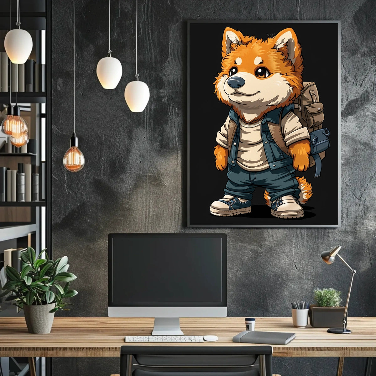 Adventurous Fox Character Poster