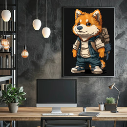 Adventurous Fox Character Poster