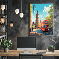 London Cityscape With Big Ben Poster