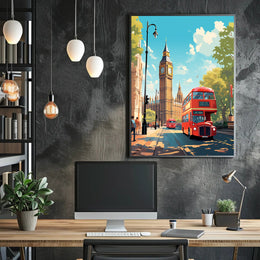 London Cityscape With Big Ben Poster