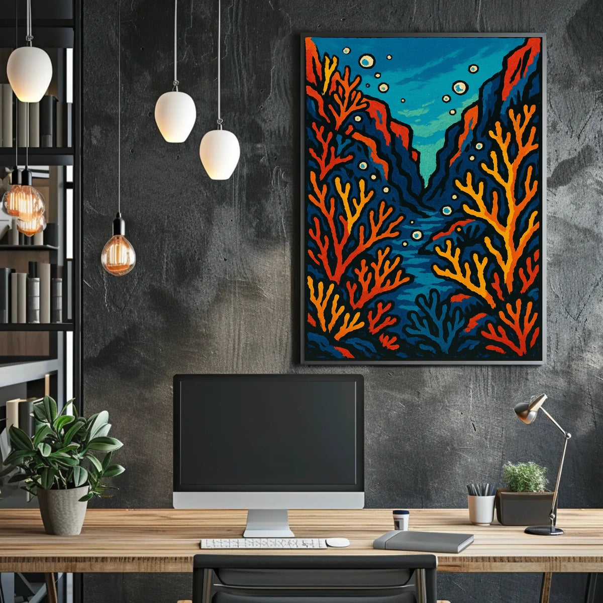 Vibrant Underwater Landscape Poster