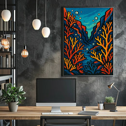 Vibrant Underwater Landscape Poster