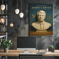 Jimmy Carter 39th President Wall Art Print PosterGoat