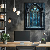 Gothic Stained Glass Window Poster