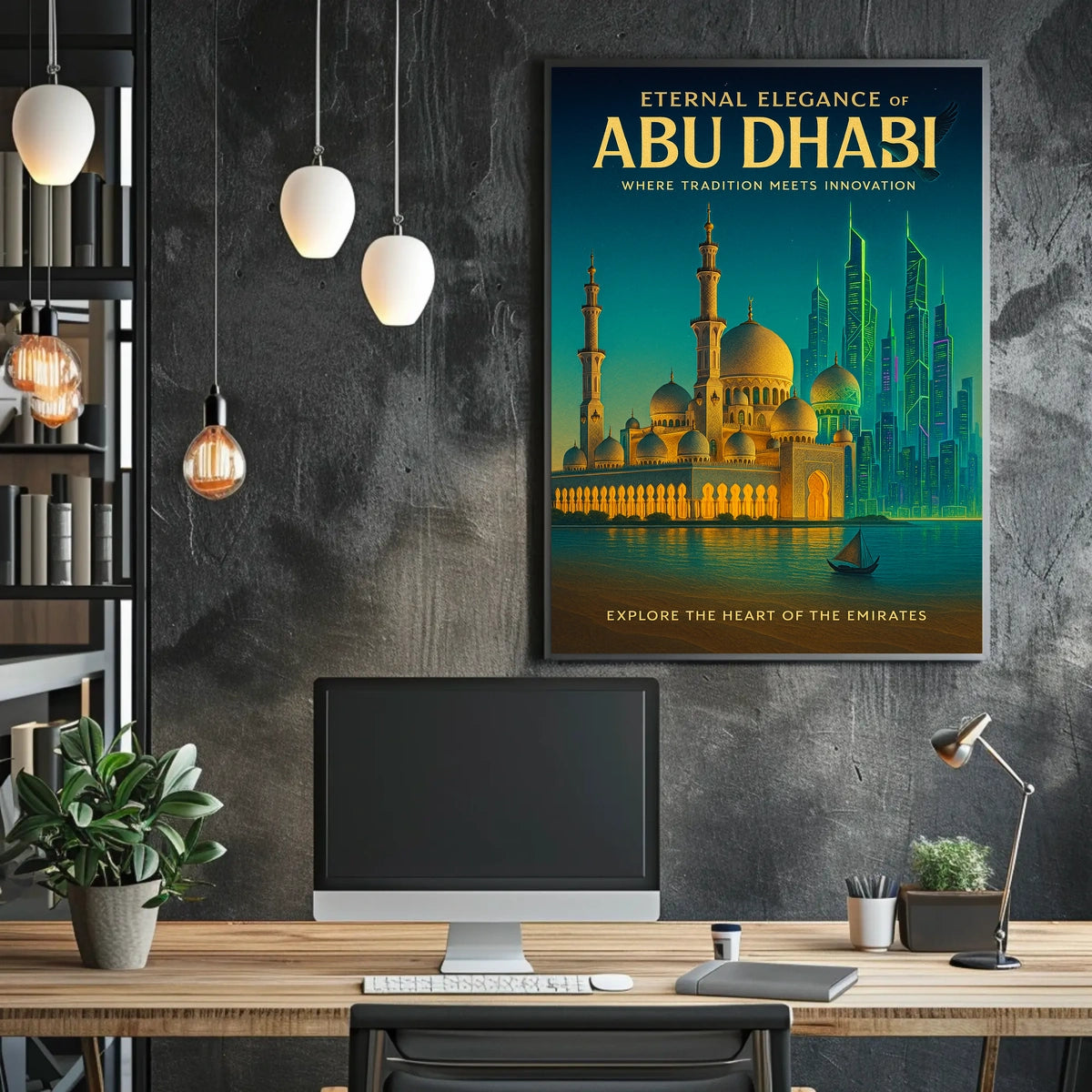 Abu Dhabi Elegance and Innovation Travel Poster