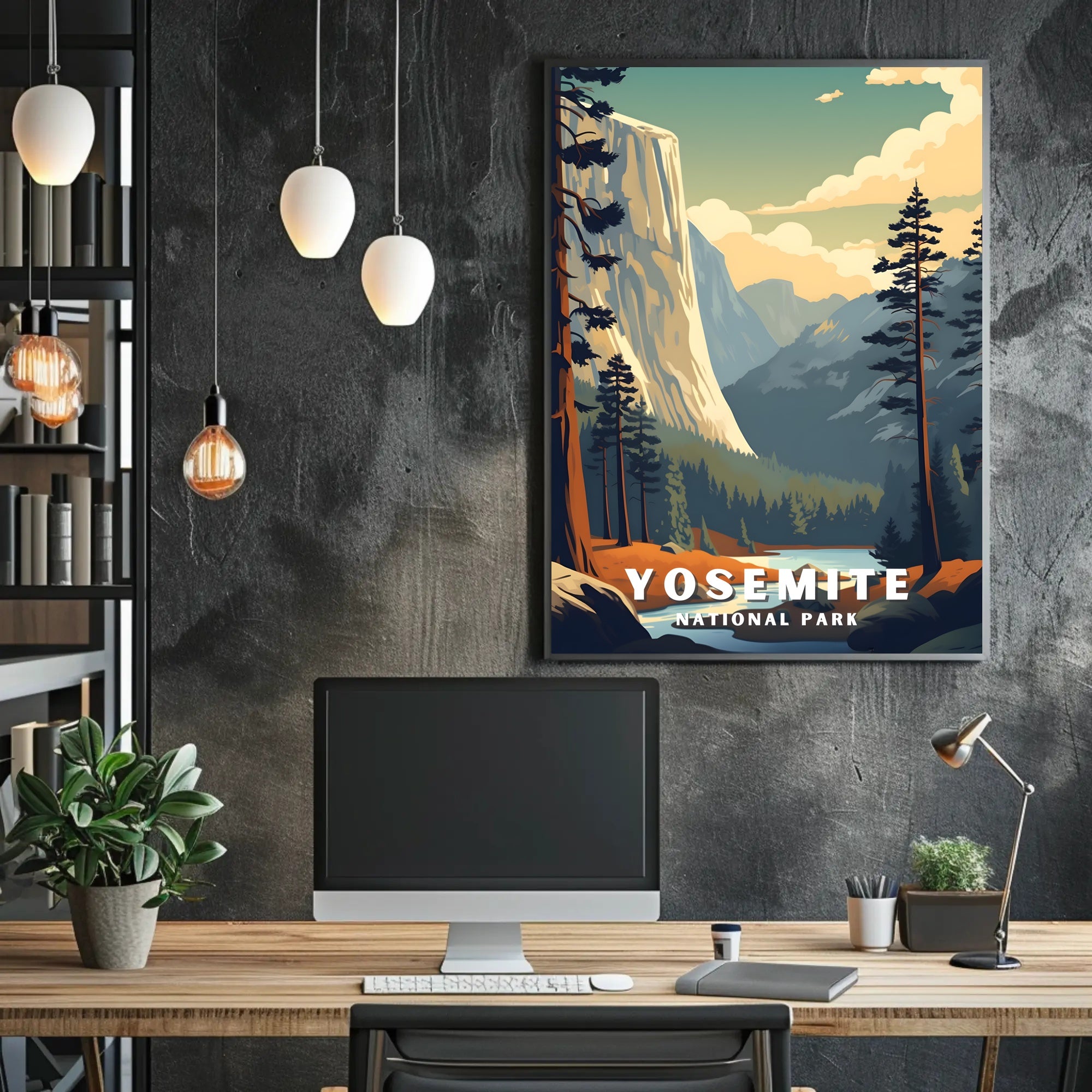Yosemite Vintage Travel Poster Wall Art Print