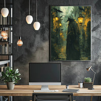 Medieval Plague Doctor Gothic Illustration Poster PosterGoat