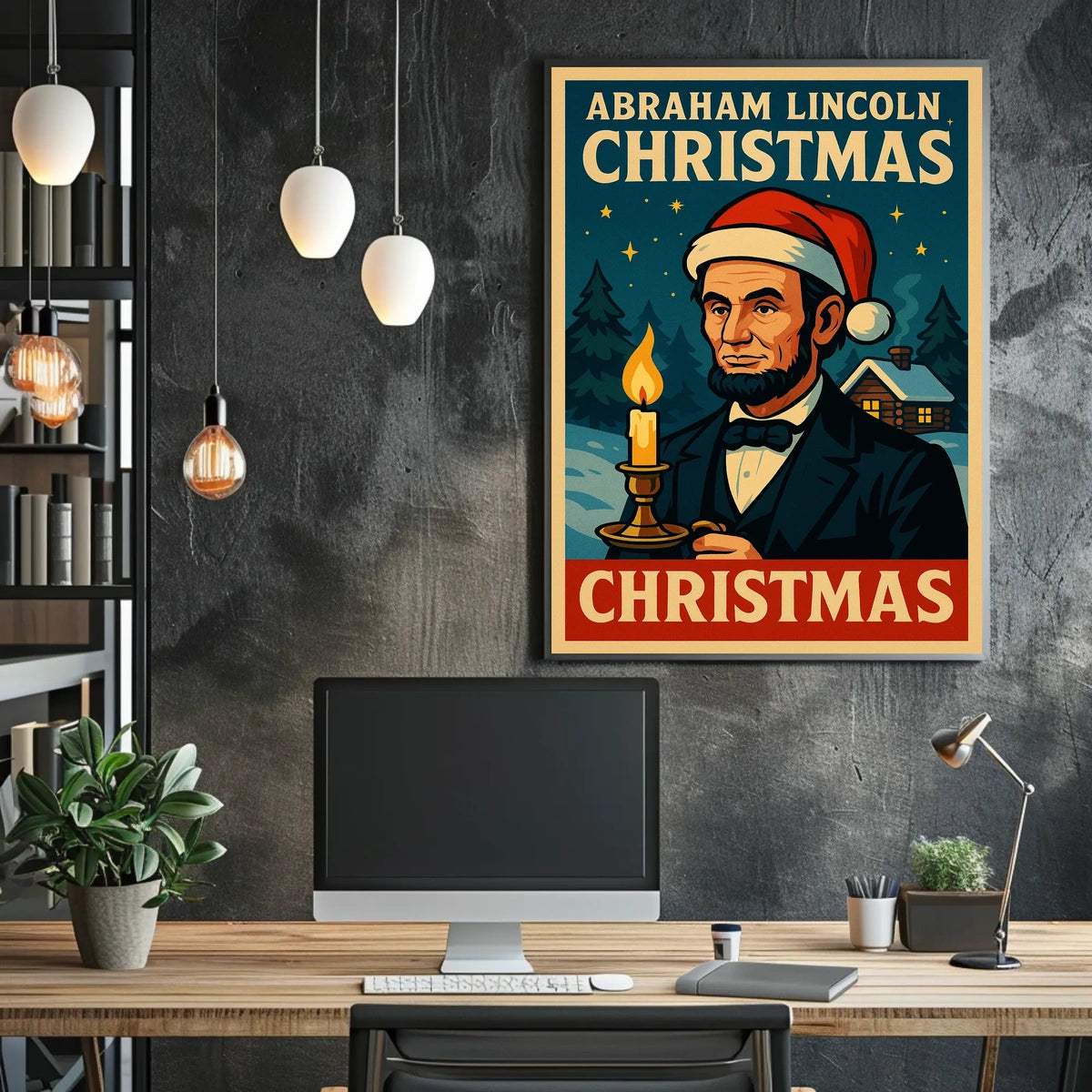 Abraham Lincoln Christmas Poster