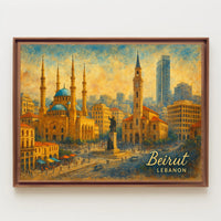 Beirut Cityscape Mediterranean City Photography Realism Inspiring Wanderlust Decor Poster