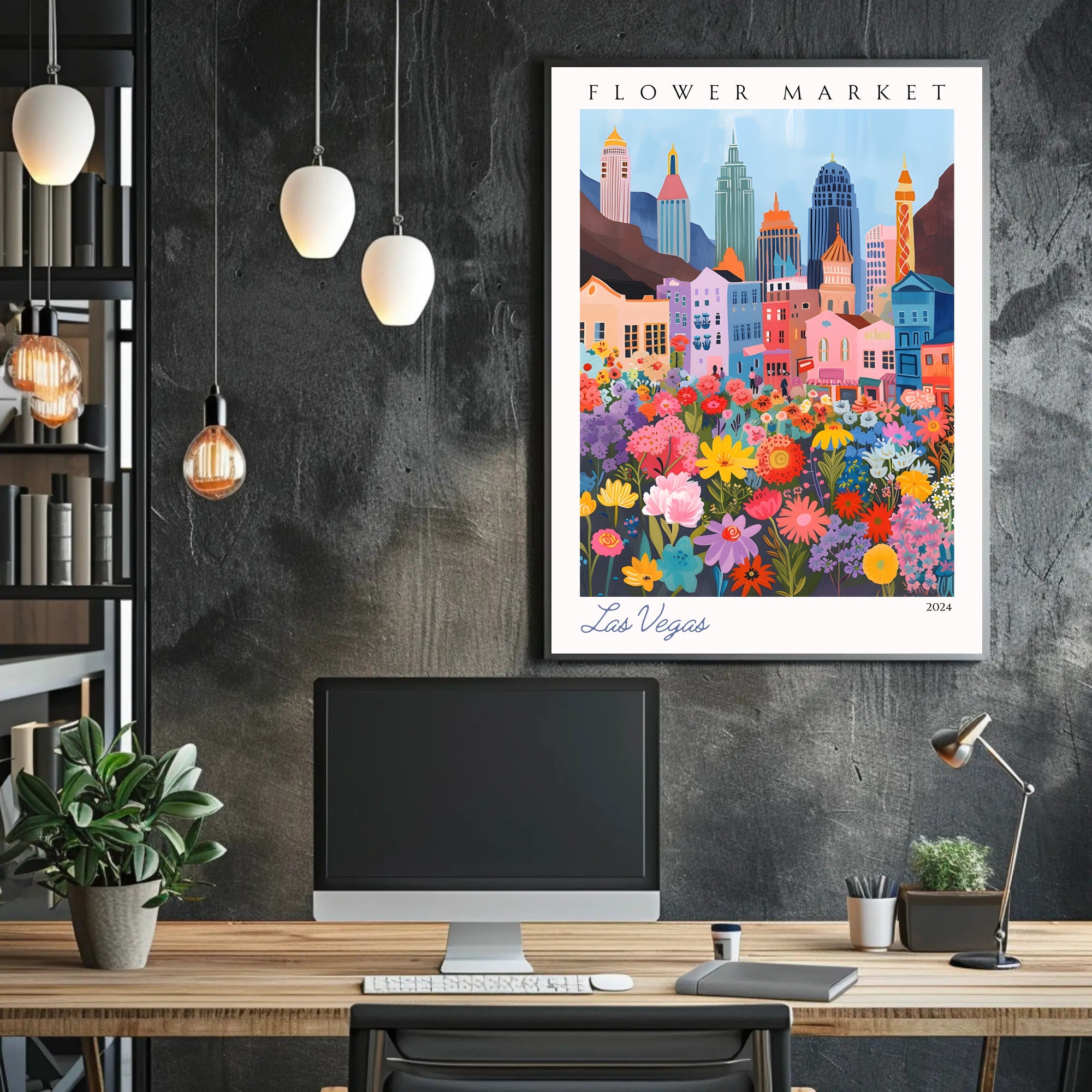 Las Vegas Flower Market 2024 Poster PosterGoat