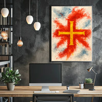 Vibrant Cross Abstract Poster