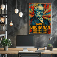 James Buchanan 15th President of the United States Street Art Mashup Poster