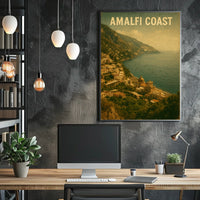 Amalfi Coast Vintage Travel Vintage Poster