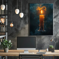 Ethereal Candlelight: Photorealistic Serenity Art Poster PosterGoat