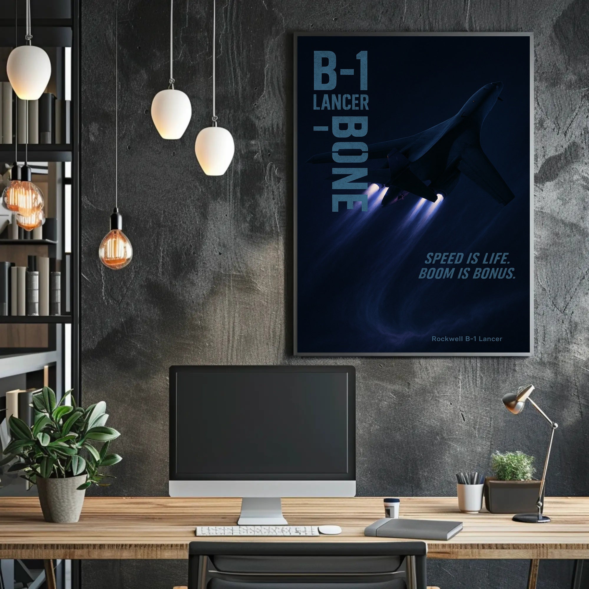 B-1 Lancer Modern Aircraft Military Poster