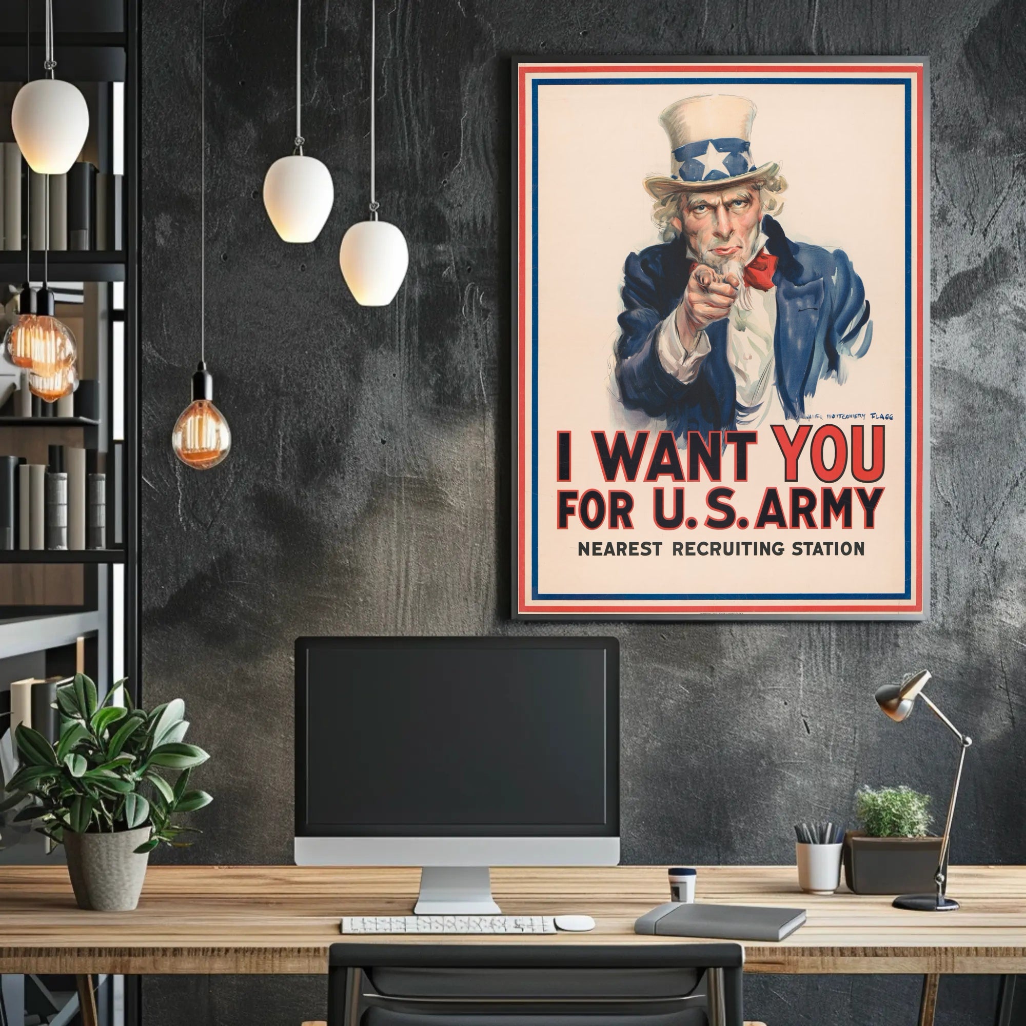 Uncle Sam Military Recruitment Call to Action Poster