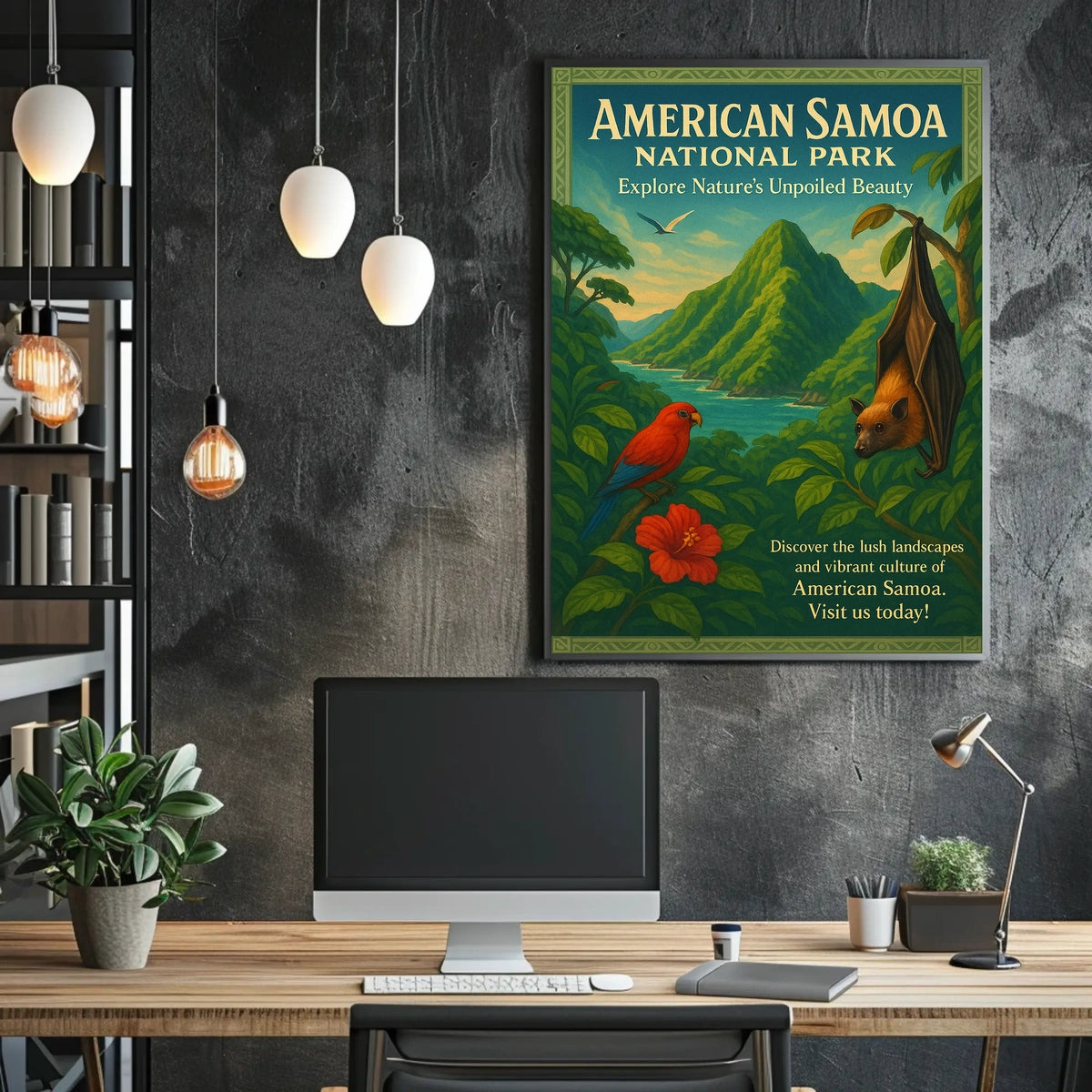 American Samoa National Park Vintage Poster Art