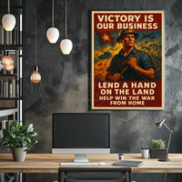Patriotic WWII Era Industrial Propaganda Poster