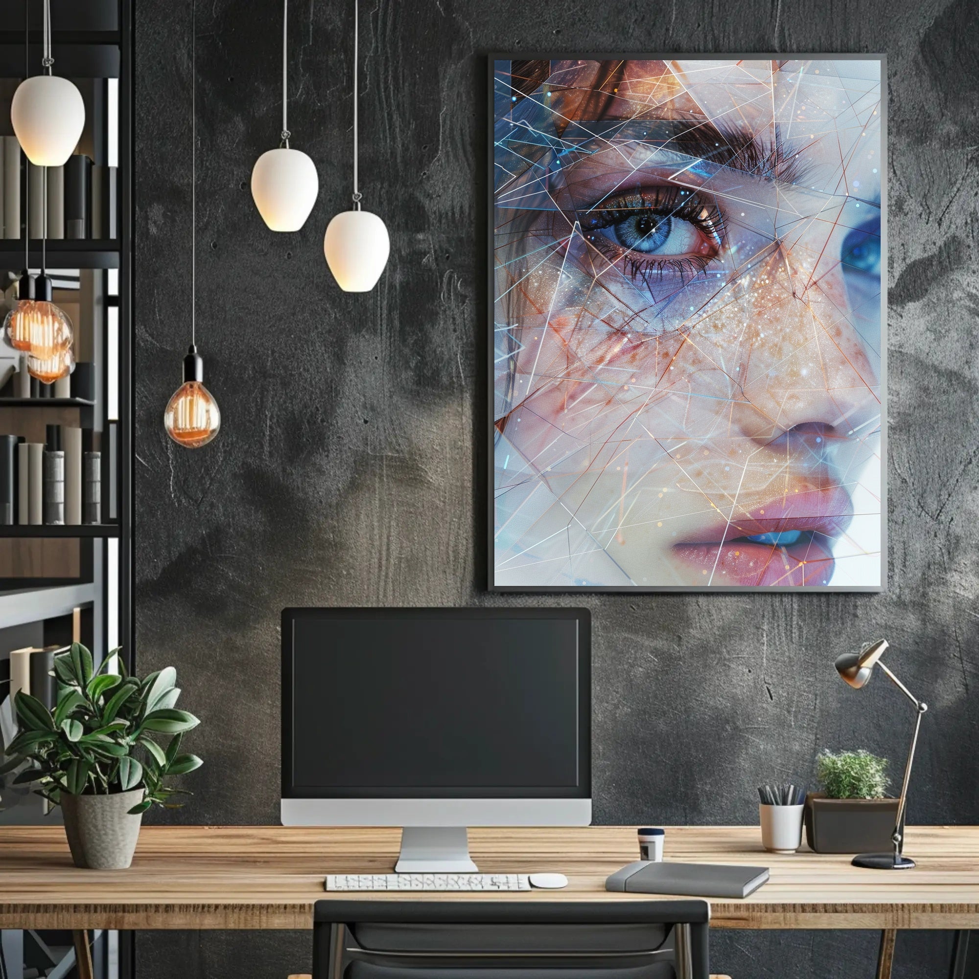 Mystical Medieval Cloaked Figure Fantasy Art Poster PosterGoat