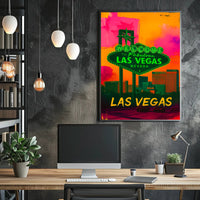 Las Vegas Skyline Pop Art Urban or Cityscape Poster