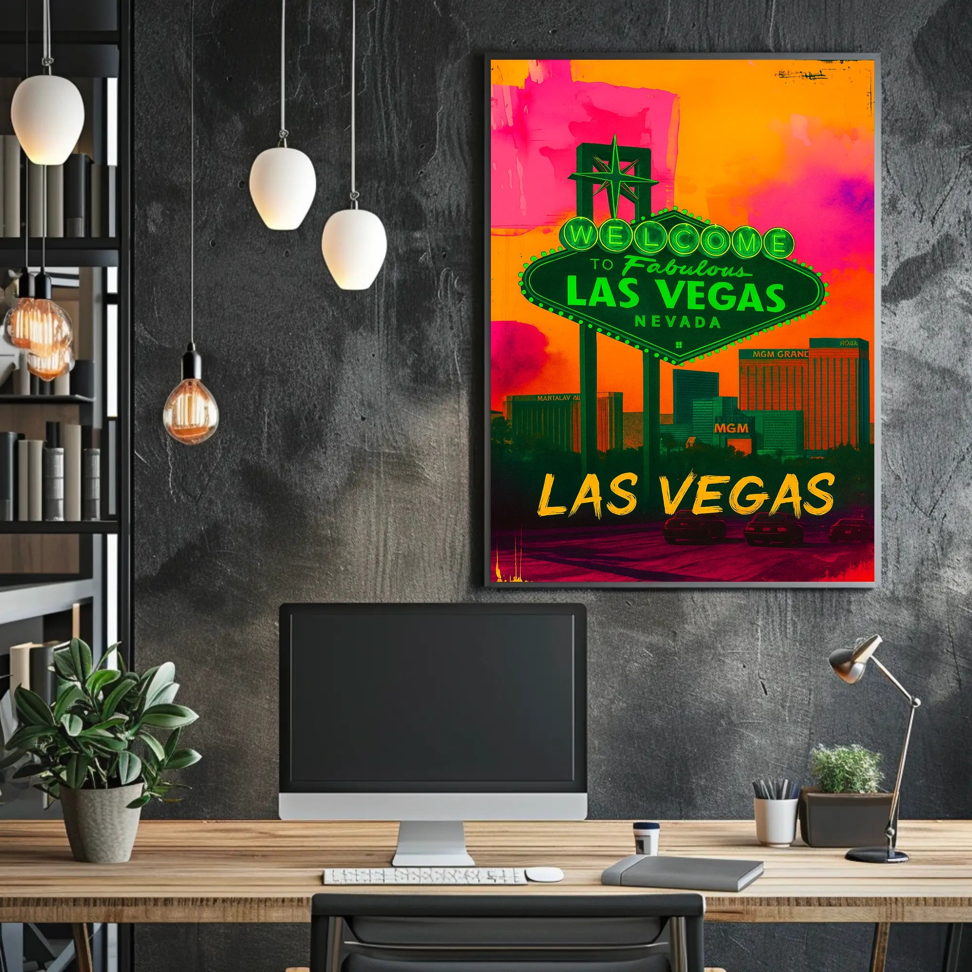 Las Vegas Skyline Pop Art Urban or Cityscape Poster
