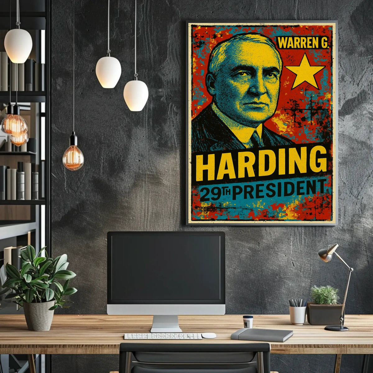 Warren G. Harding 29th President of the United States Graffiti Pop Art Poster