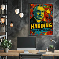 Warren G. Harding 29th President of the United States Graffiti Pop Art Poster