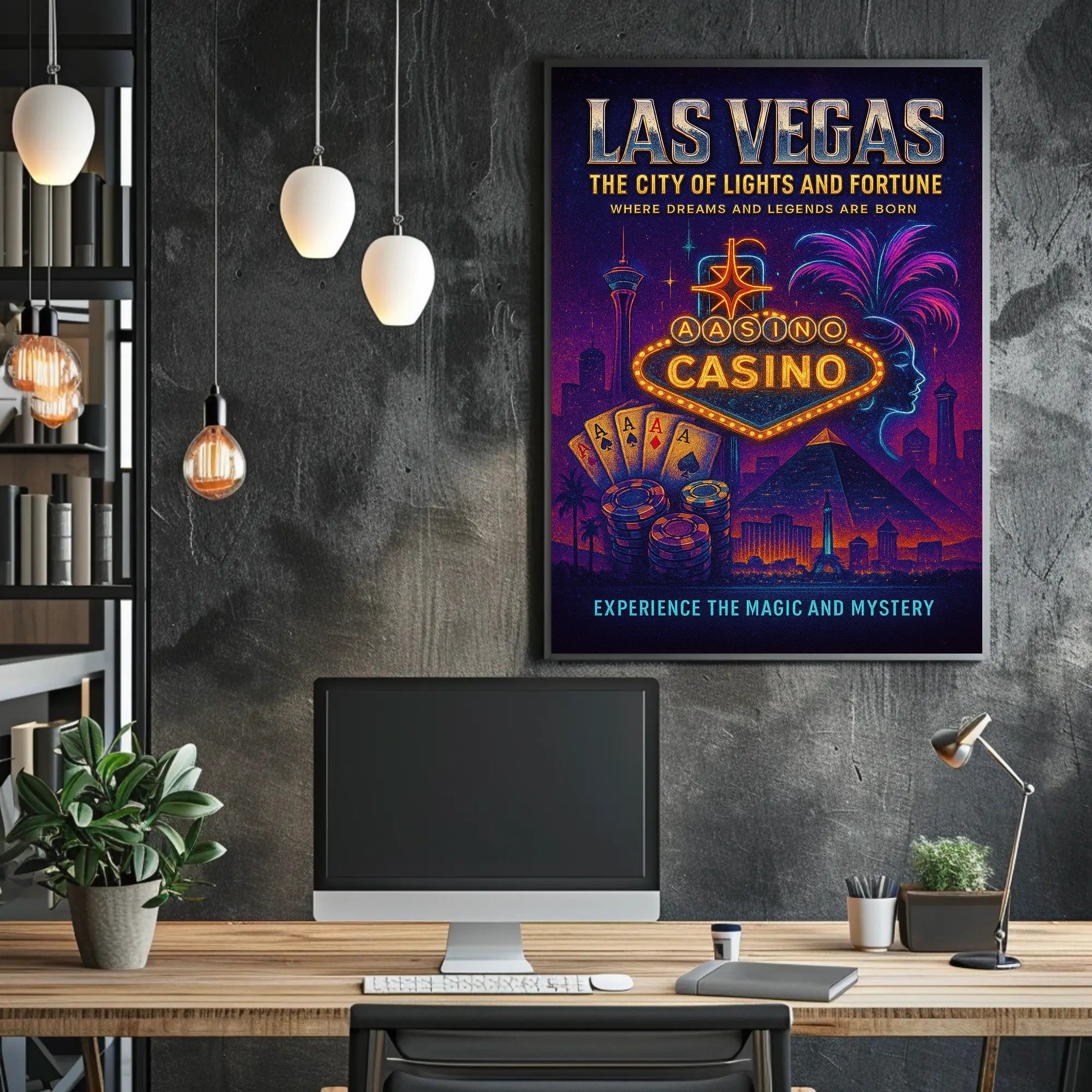 Las Vegas - The City of Lights and Fortune Poster PosterGoat