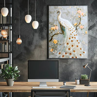 White Peacock Elegance Cultural or Heritage Poster