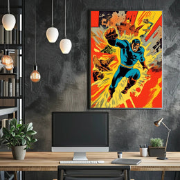 Dynamic Superhero Action Poster