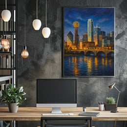 Dallas Skyline at Dusk Poster