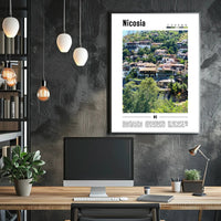 Nicosia Cityscape Vibrant Travel Poster PosterGoat