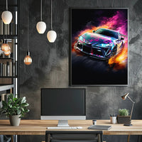 Sleek Modern Sports Car Poster for Thrill Seekers