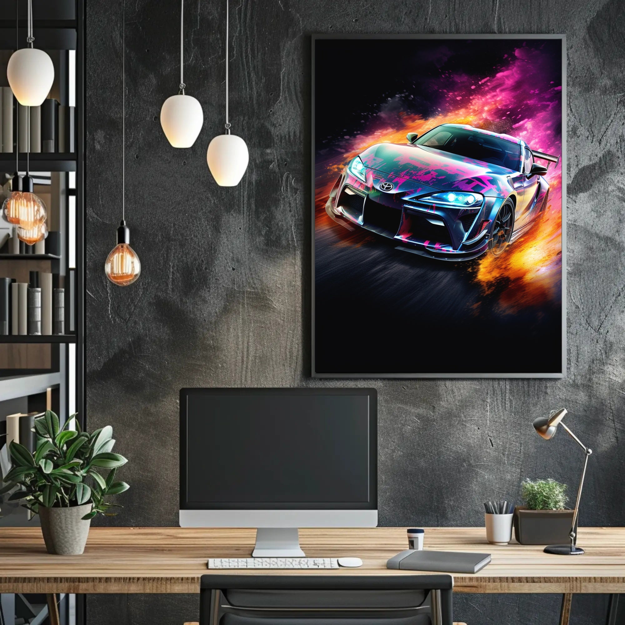 Sleek Modern Sports Car Poster for Thrill Seekers