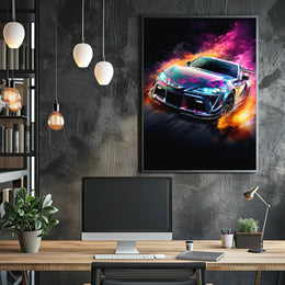 Sleek Modern Sports Car Poster for Thrill Seekers