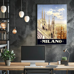 Vintage Milan Cathedral Poster